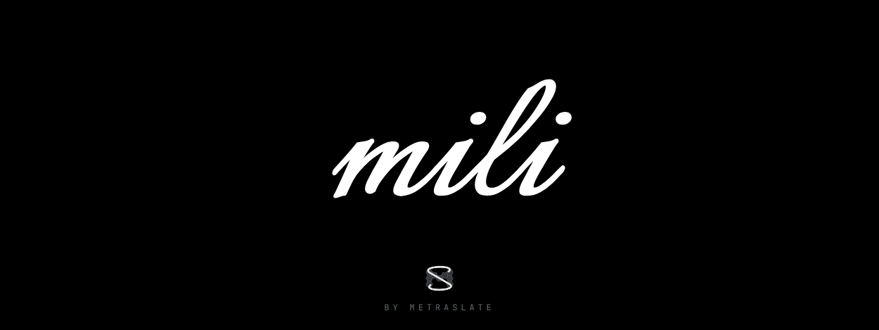 mili, her signature